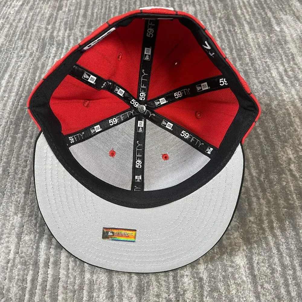 Chicago White Sox Hat Cap Fitted Mens 7 1/8 Red MLB Baseball 59FIFTY New Era